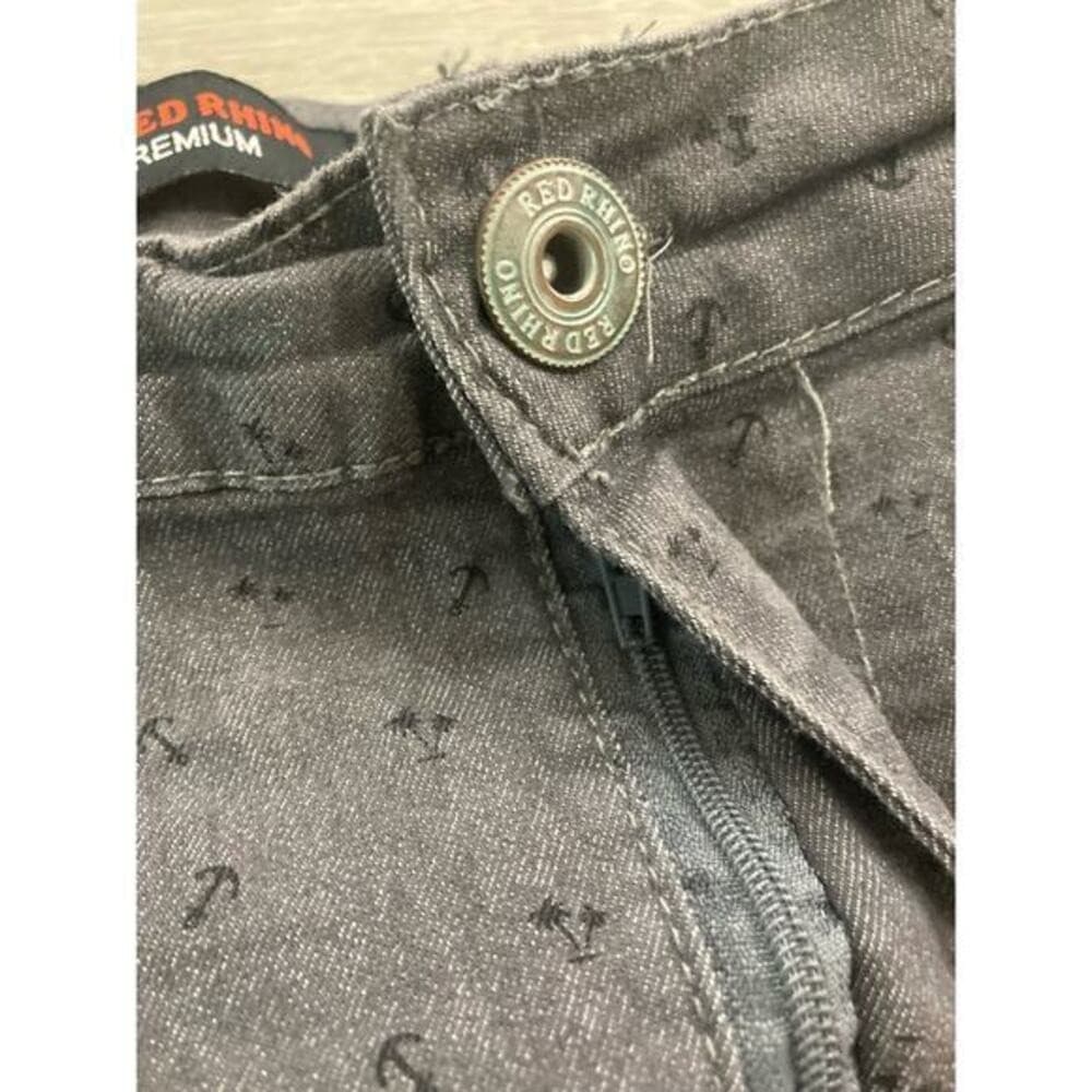 Red Rhino Men's Chino Shorts Gray Size 38 Casual Summer Button Closure Pockets - Thumbnail 13