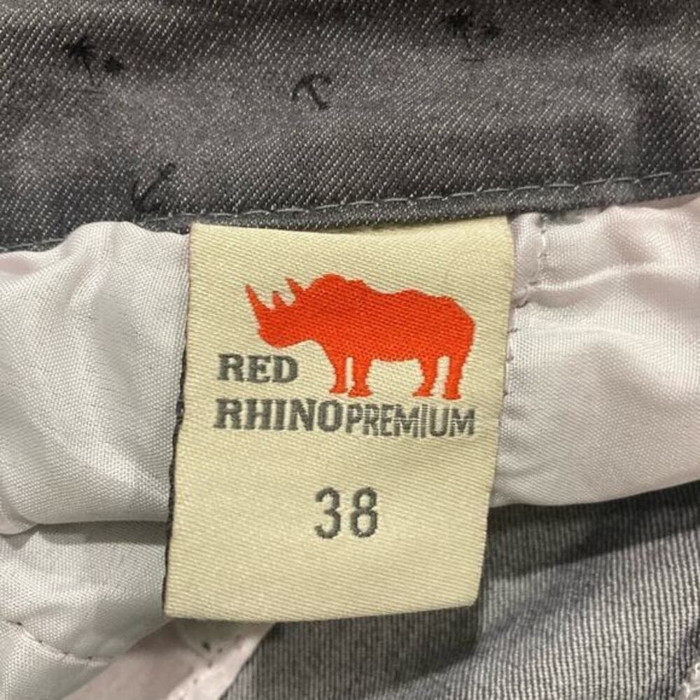 Red Rhino Men's Chino Shorts Gray Size 38 Casual Summer Button Closure Pockets - Thumbnail 6