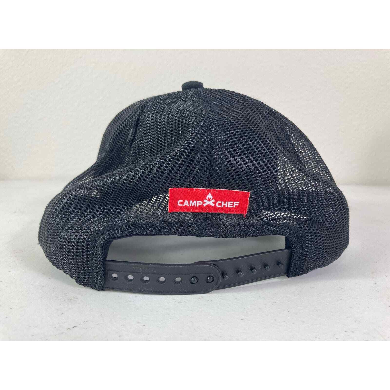 Camp Chef Trucker Hat Black Snapback Mesh Outdoor Grill Adjustable Cap - Thumbnail 2