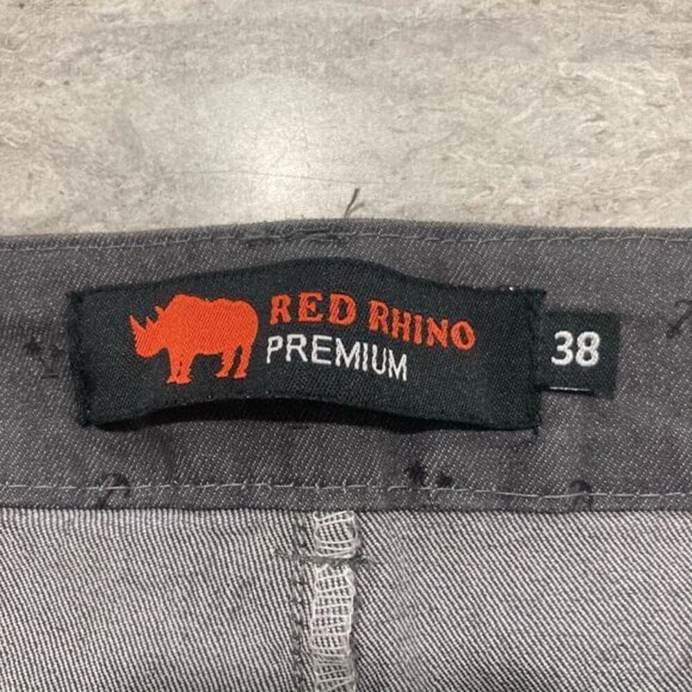Red Rhino Men's Chino Shorts Gray Size 38 Casual Summer Button Closure Pockets - Thumbnail 2