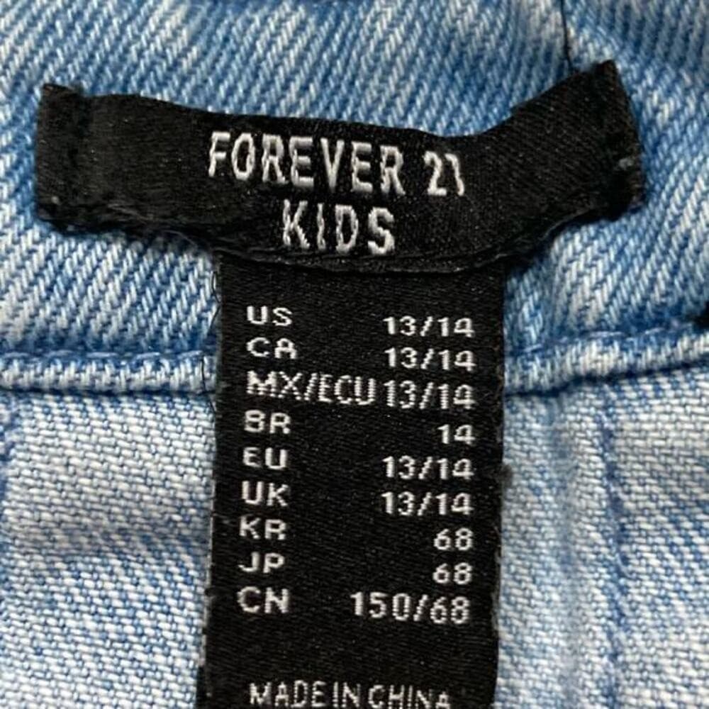 Forever 21 Kids Girls Pleated Denim Skirt Blue Size 13 Casual Spring Summer - Thumbnail 5