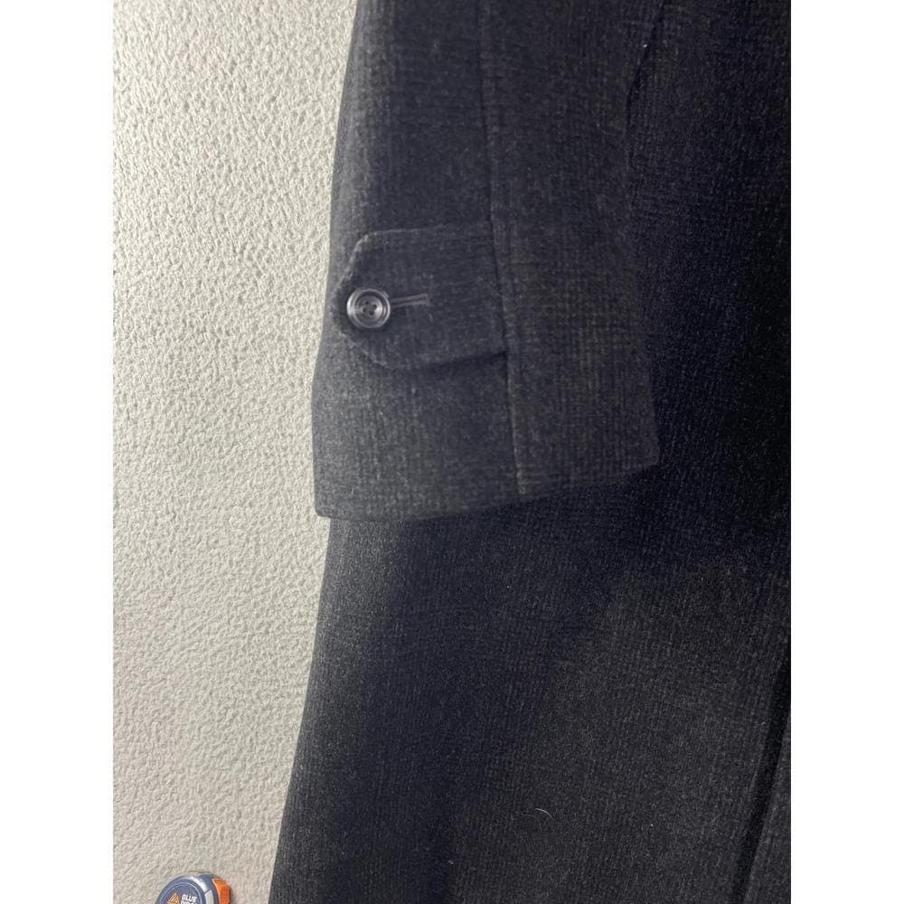 Alexandre Oxford Street London Charcoal Grey Wool Blend Overcoat XL Notch Lapel - Thumbnail 10