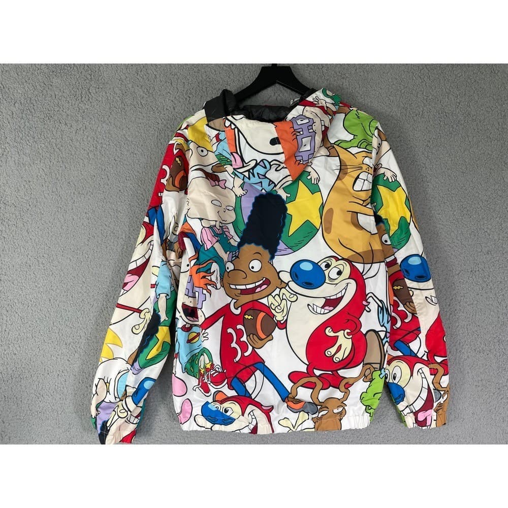 Nickelodeon x Members Only 90s Cartoon All Over Print Windbreaker Jacket Men's M - Thumbnail 15