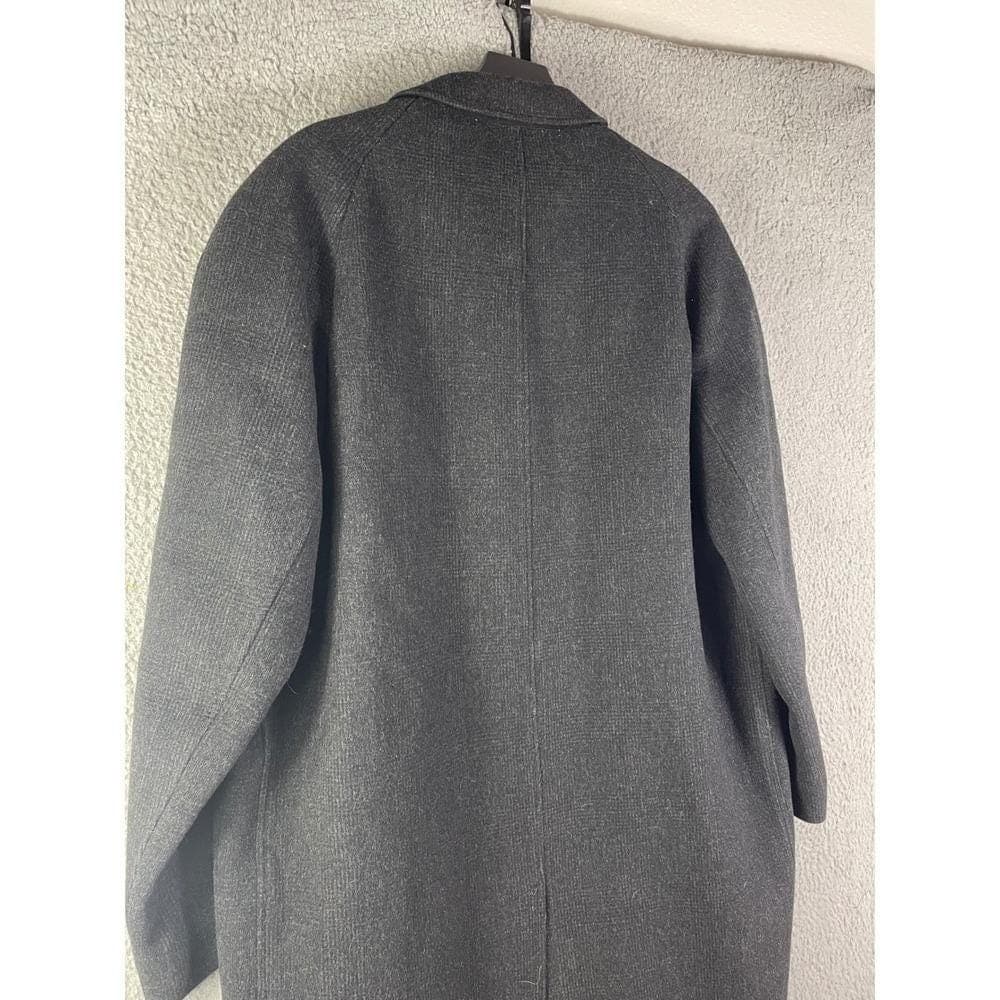Alexandre Oxford Street London Charcoal Grey Wool Blend Overcoat XL Notch Lapel - Thumbnail 11