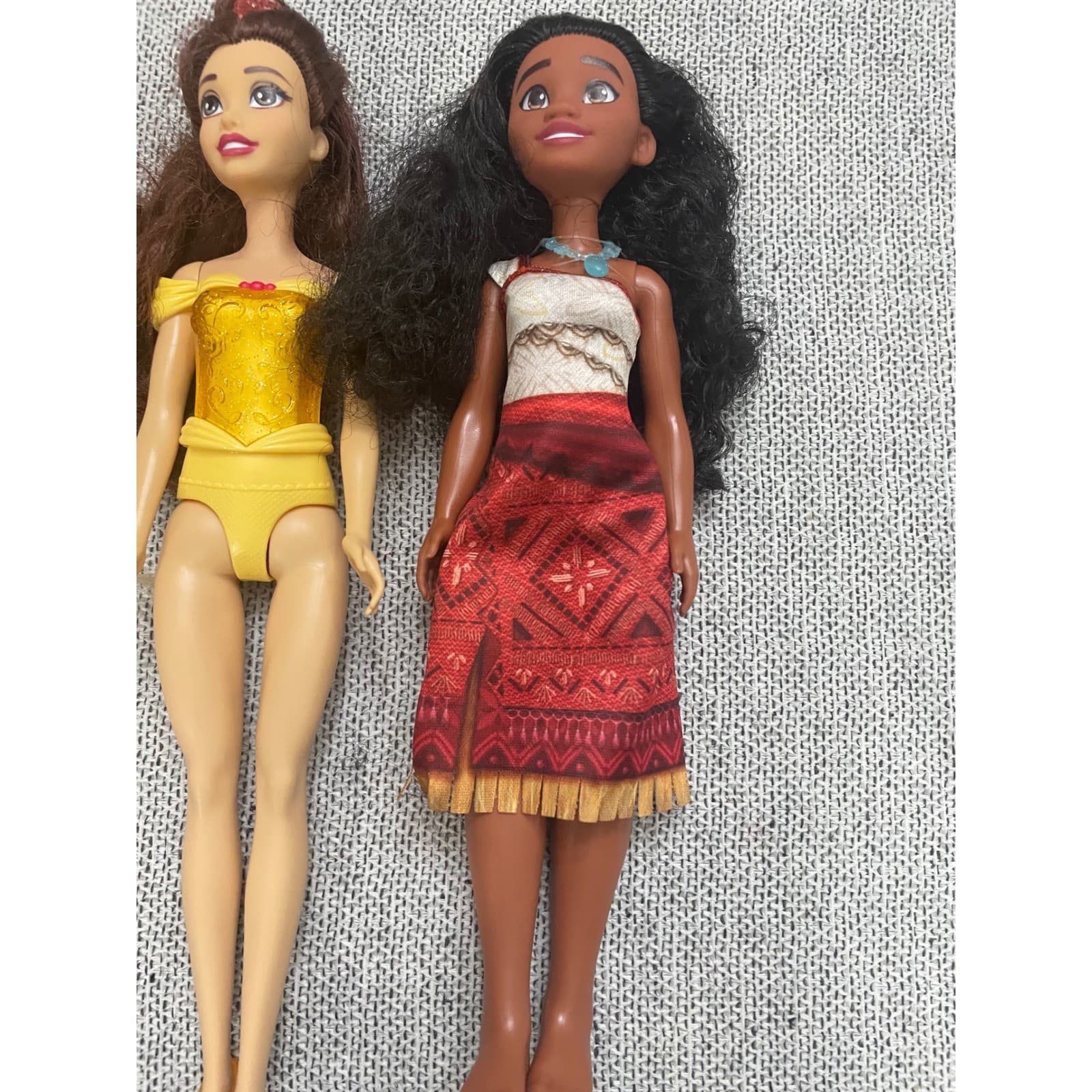 Disney Princess Doll Lot Rapunzel Belle Moana 3 Piece Set 11-12 Inch Dolls - Thumbnail 6