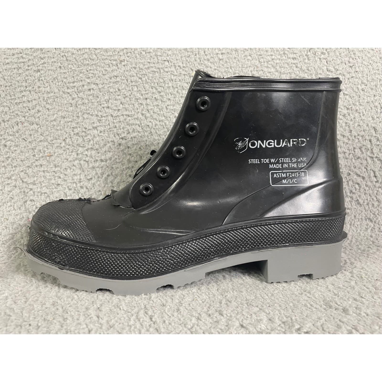 Onguard Black Steel Toe Work Boots Men's Size 10 ASTM F2413-18 Made in USA - Thumbnail 5