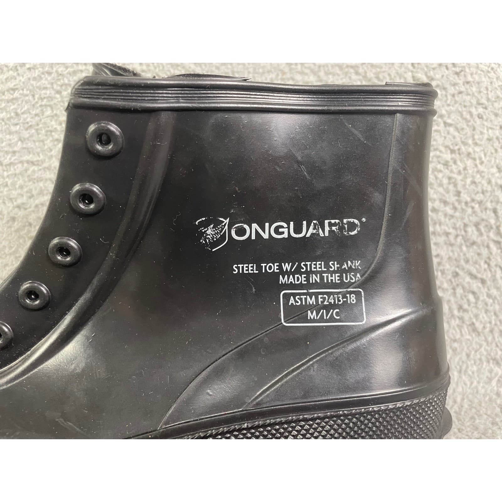 Onguard Black Steel Toe Work Boots Men's Size 10 ASTM F2413-18 Made in USA - Thumbnail 6