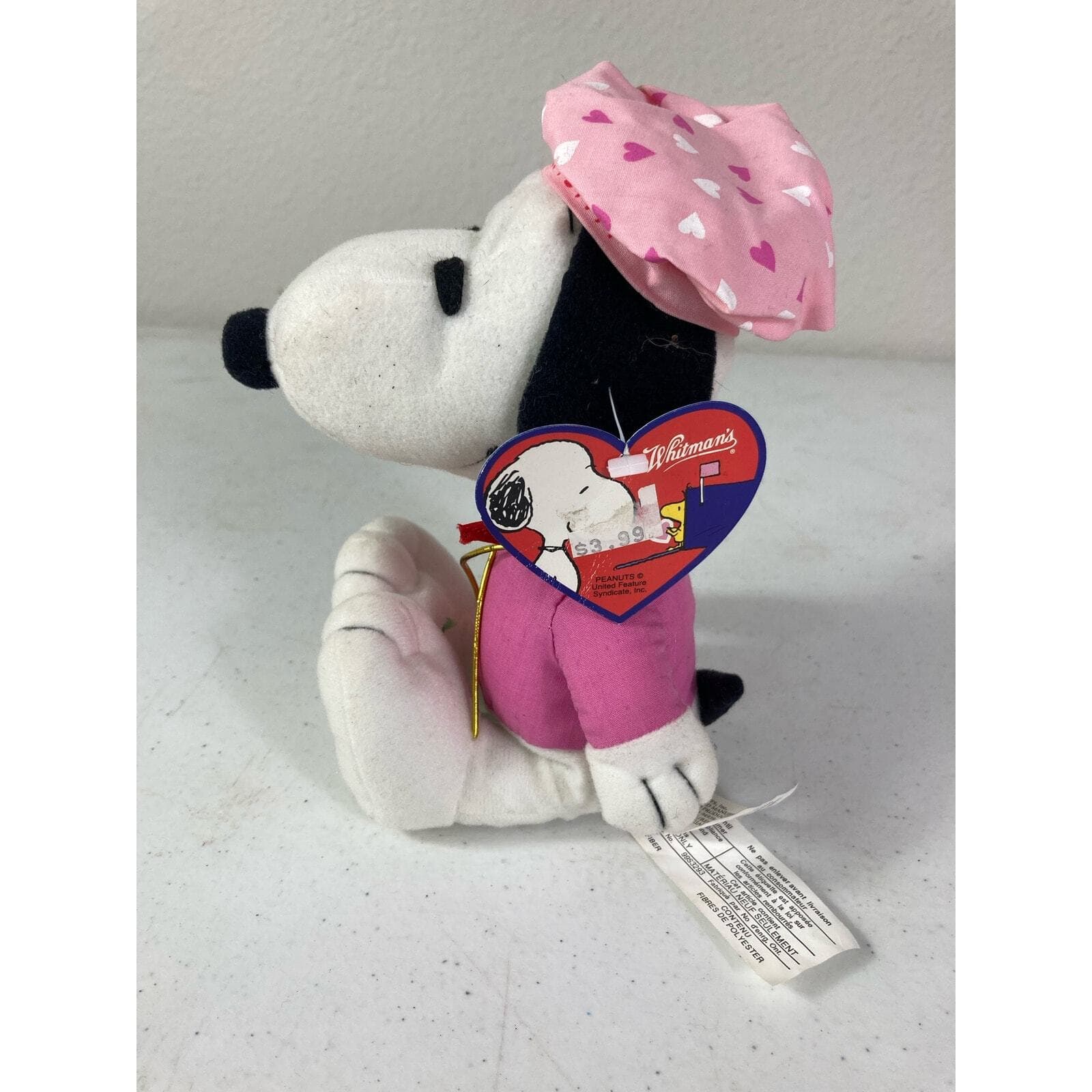 Whitman's Peanuts Snoopy Plush Vintage 90s New with Tags Collectible Valentine's - Thumbnail 5