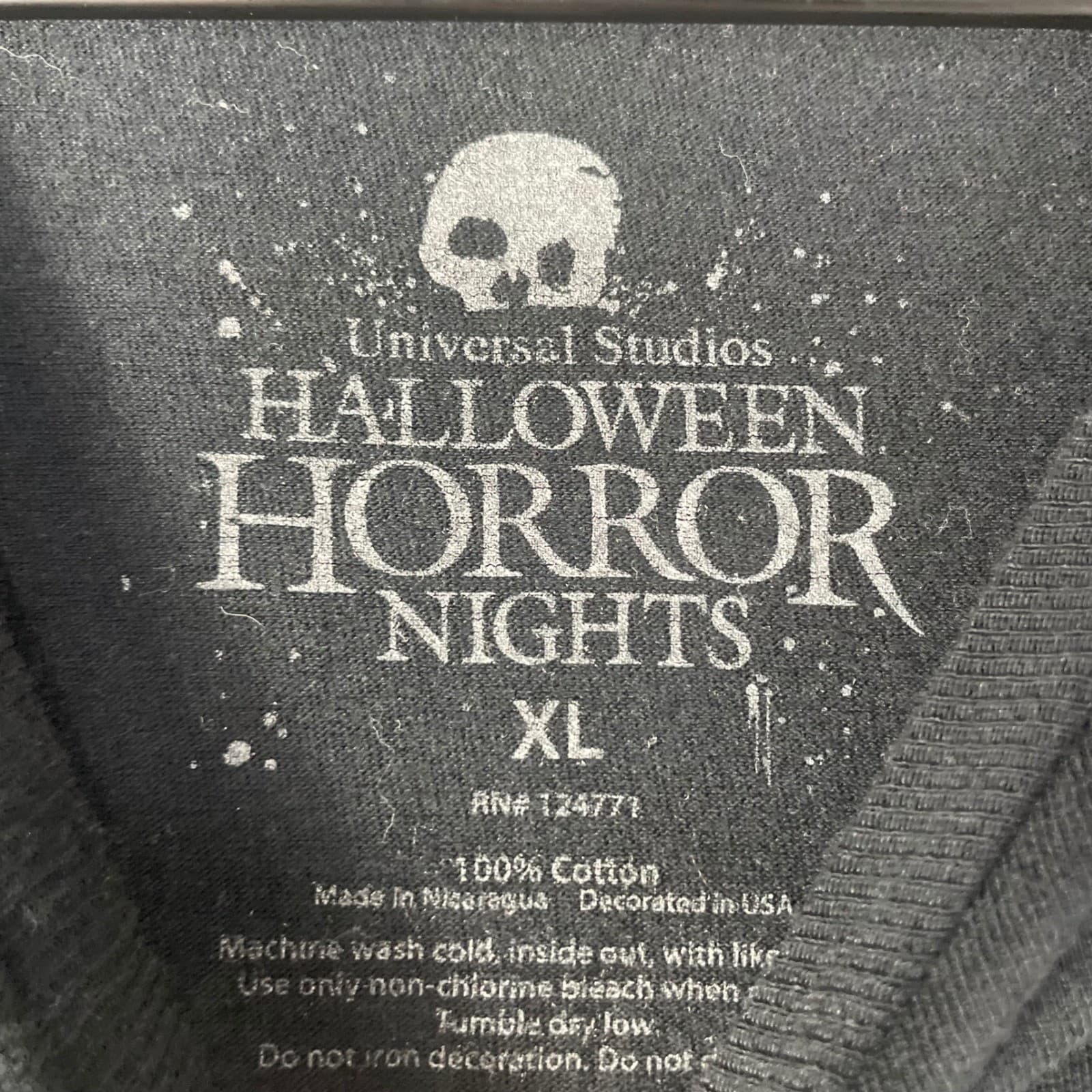 Halloween Horror Nights 2025 Shirt XL Universal Team Member HHN Black Tee - Thumbnail 3