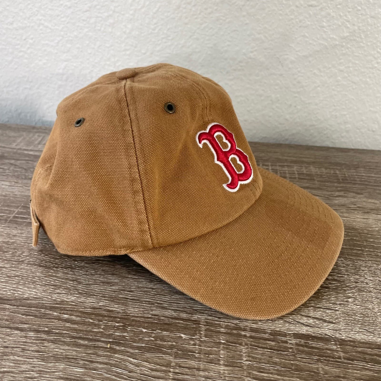 Carhartt x 47 Boston Red Sox Clean Up Hat Brown Duck Canvas MLB Cap Adjustable - Thumbnail 8