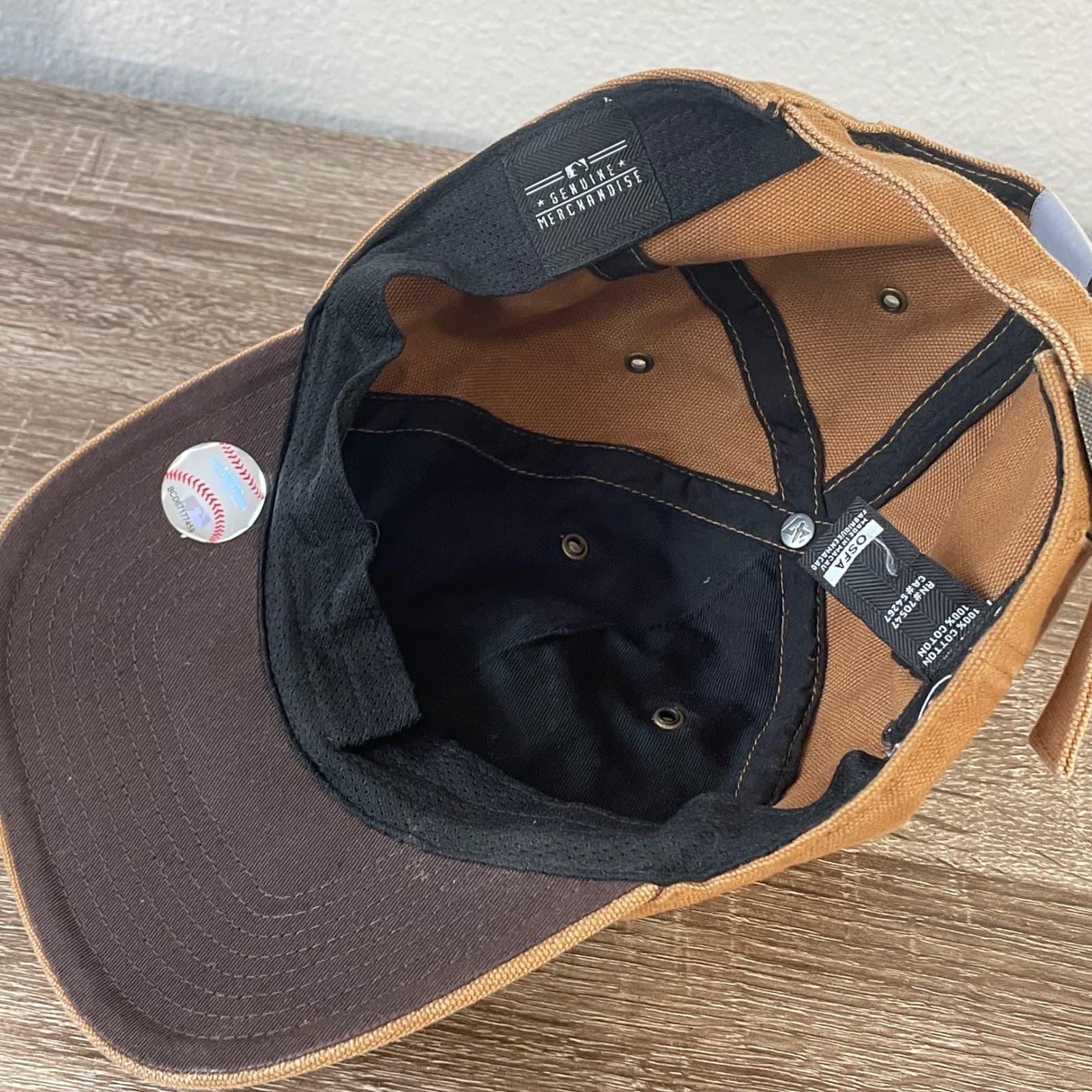 Carhartt x 47 Boston Red Sox Clean Up Hat Brown Duck Canvas MLB Cap Adjustable - Thumbnail 11