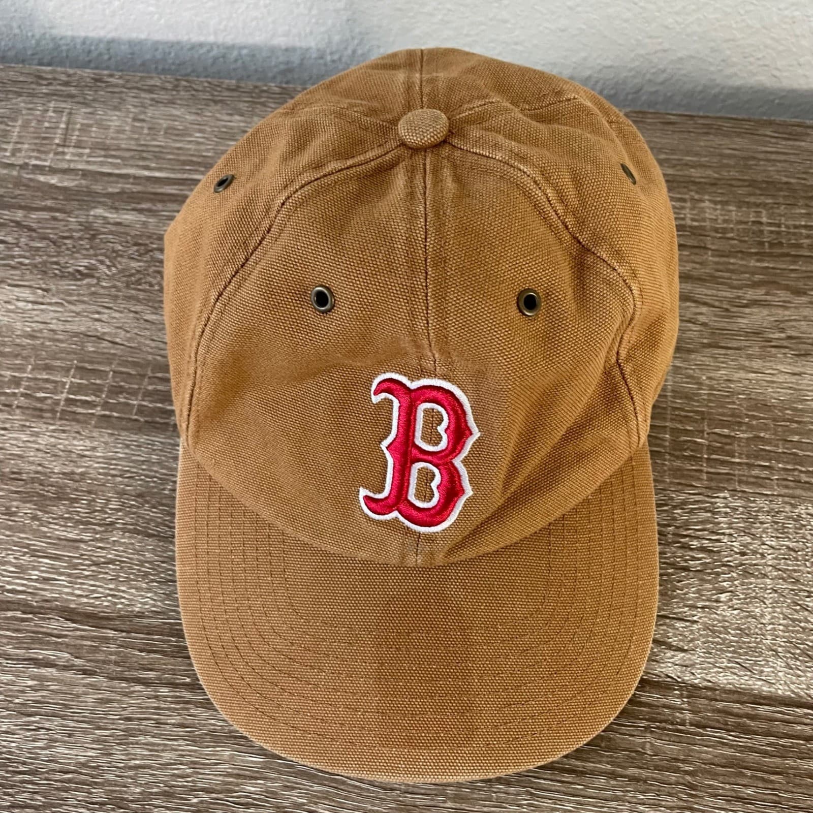 Carhartt x 47 Boston Red Sox Clean Up Hat Brown Duck Canvas MLB Cap Adjustable - Thumbnail 4