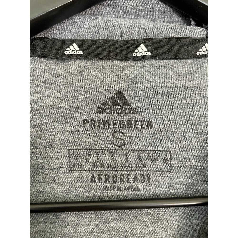 Adidas Womens Aeroready Primegreen Hoodie Small Gray Pullover Sweatshirt Stripes - Thumbnail 3