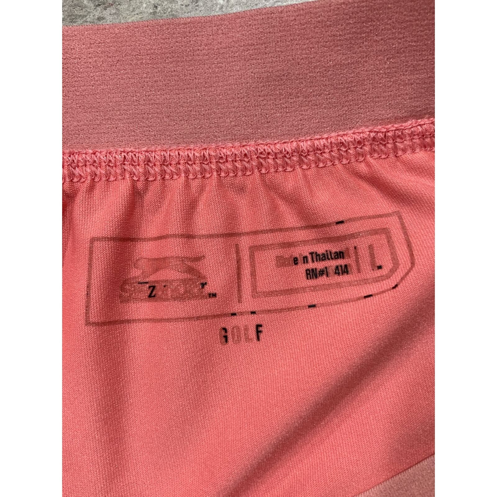 Slazenger Girls Golf Skort XS Pink Coral Tennis Skirt Elastic Waist Shorts - Thumbnail 4