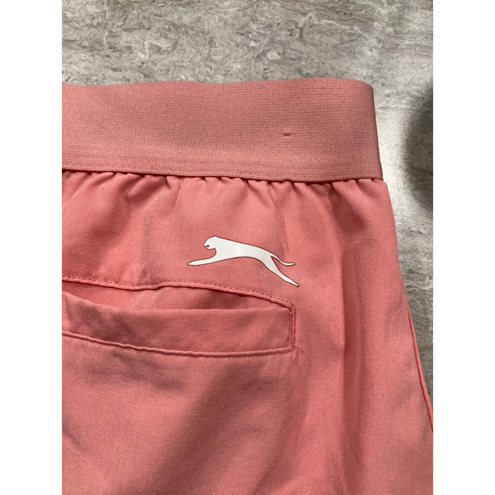 Slazenger Girls Golf Skort XS Pink Coral Tennis Skirt Elastic Waist Shorts - Thumbnail 5