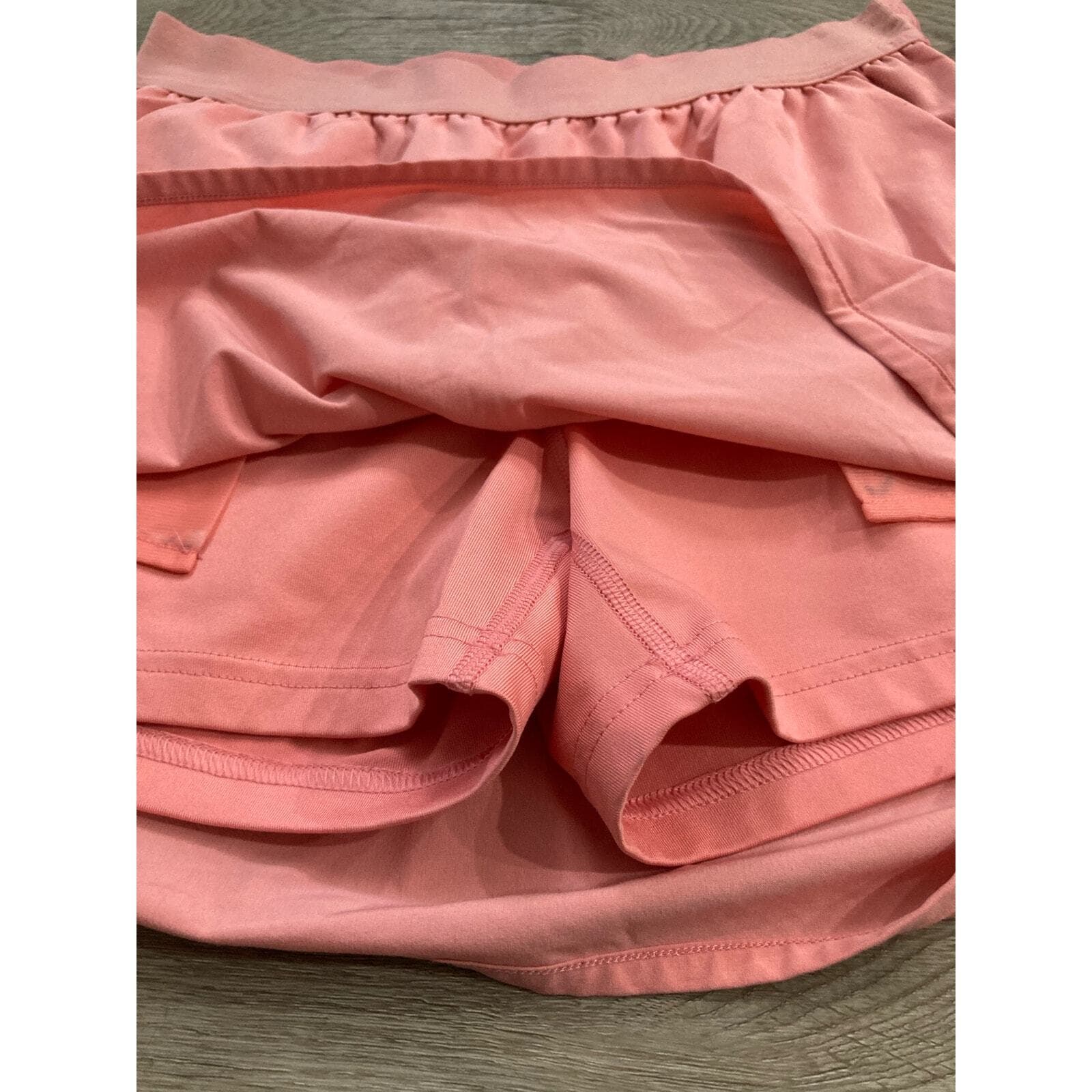 Slazenger Girls Golf Skort XS Pink Coral Tennis Skirt Elastic Waist Shorts - Thumbnail 8
