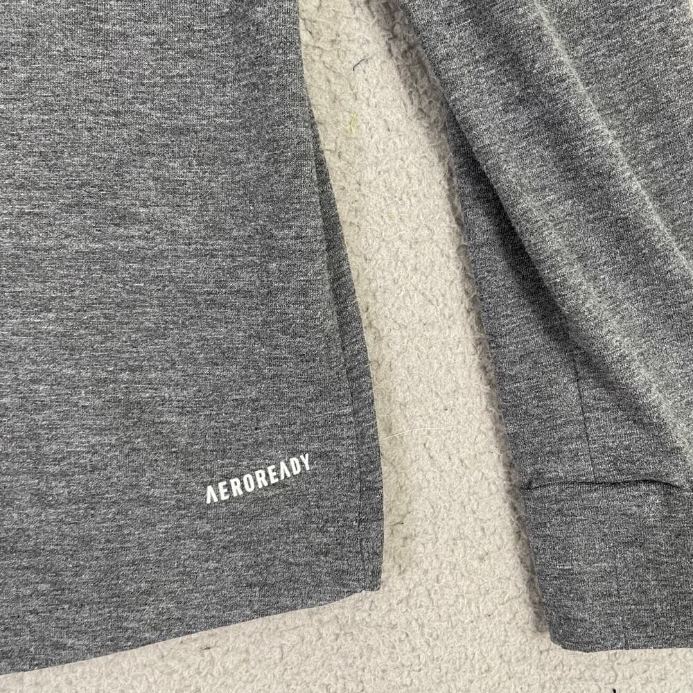Adidas Womens Aeroready Primegreen Hoodie Small Gray Pullover Sweatshirt Stripes - Thumbnail 10