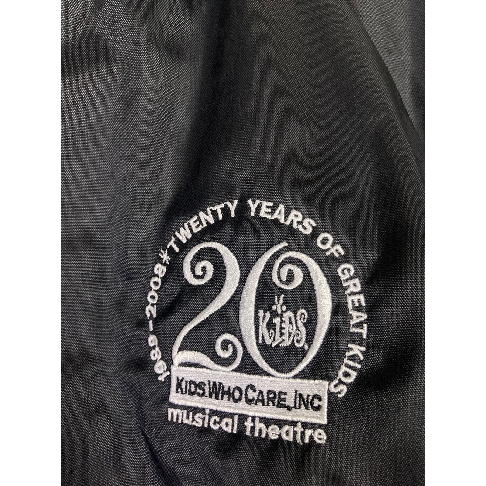 Vintage 90s ASW Kids Who Care Musical Theatre Jacket L Black Satin Varsity USA - Thumbnail 7