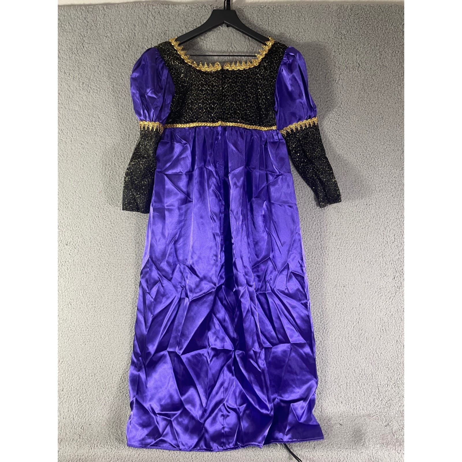 Medieval Princess Costume Small Purple Renaissance Dress Crown Halloween Vintage - Thumbnail 5