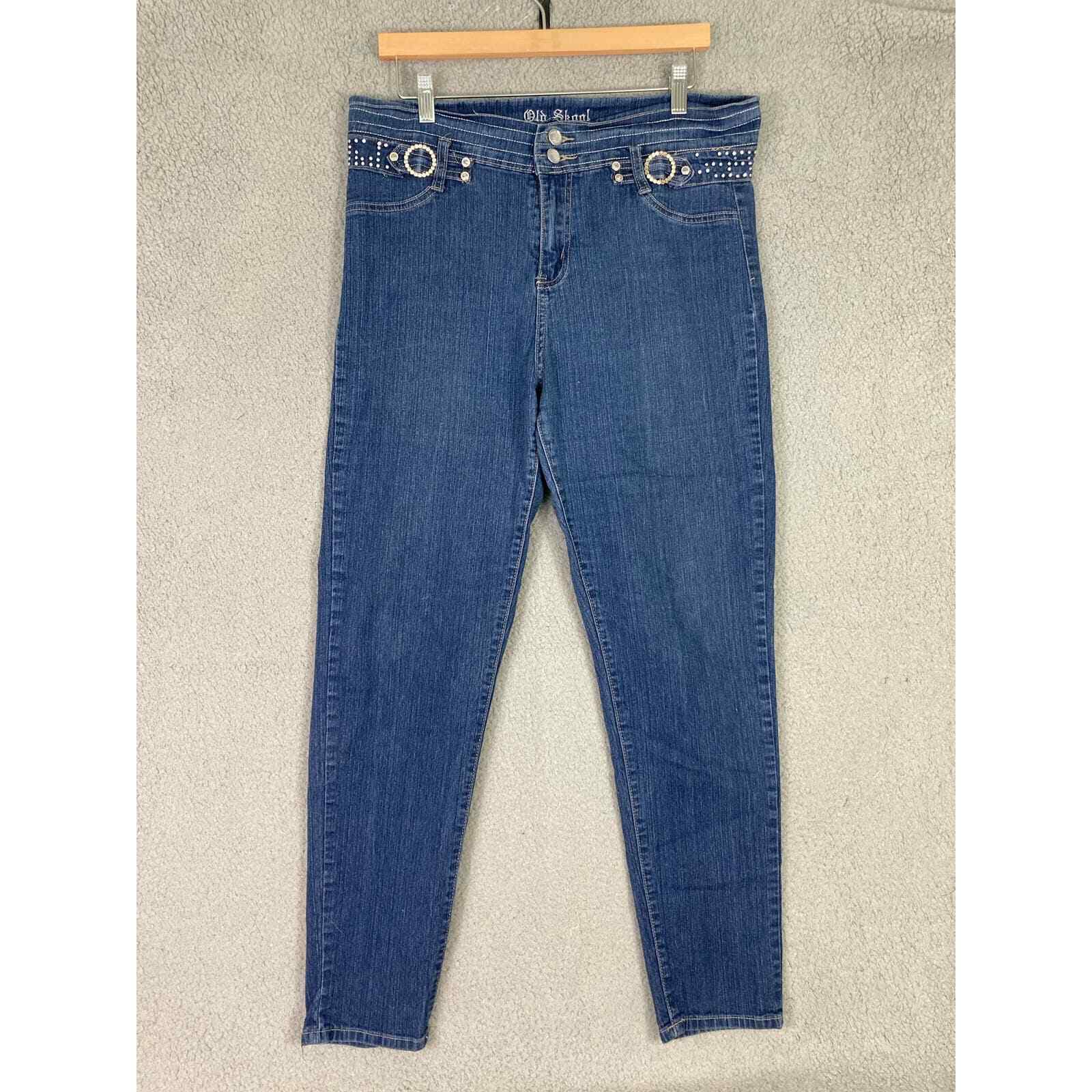 Women's Jeans Denim Old Skool Size 14 Classic Casual Vintage Style Trendy - Thumbnail 4