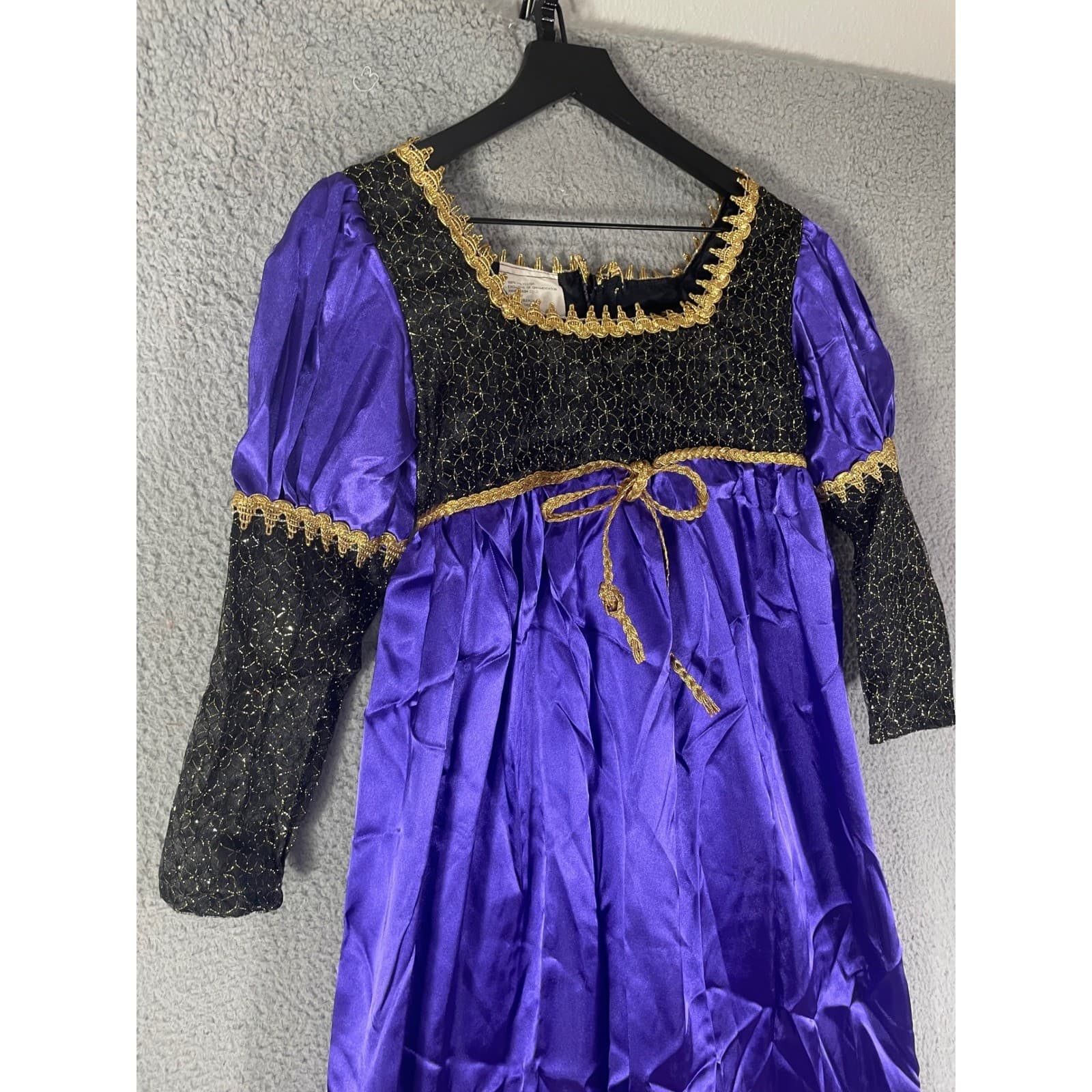 Medieval Princess Costume Small Purple Renaissance Dress Crown Halloween Vintage - Thumbnail 12
