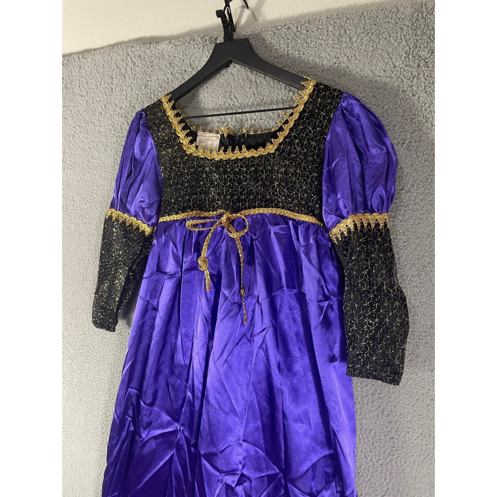 Medieval Princess Costume Small Purple Renaissance Dress Crown Halloween Vintage - Thumbnail 11