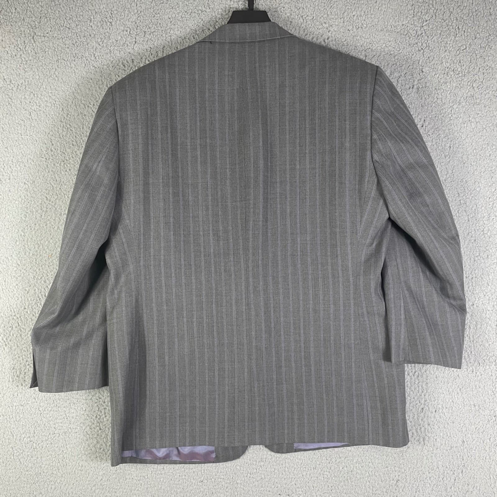 Montopoli Chicago Gray Pinstripe Two Button Suit Jacket Men 48R Blazer - Thumbnail 6