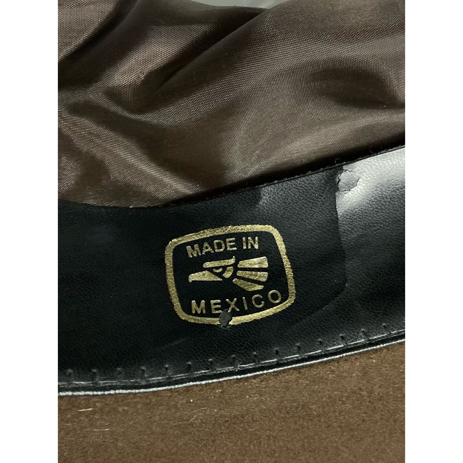 Western Express Unisex Brown Faux Felt Cowboy Hat Size 6 3/4 Pinch Wide Brim - Thumbnail 4
