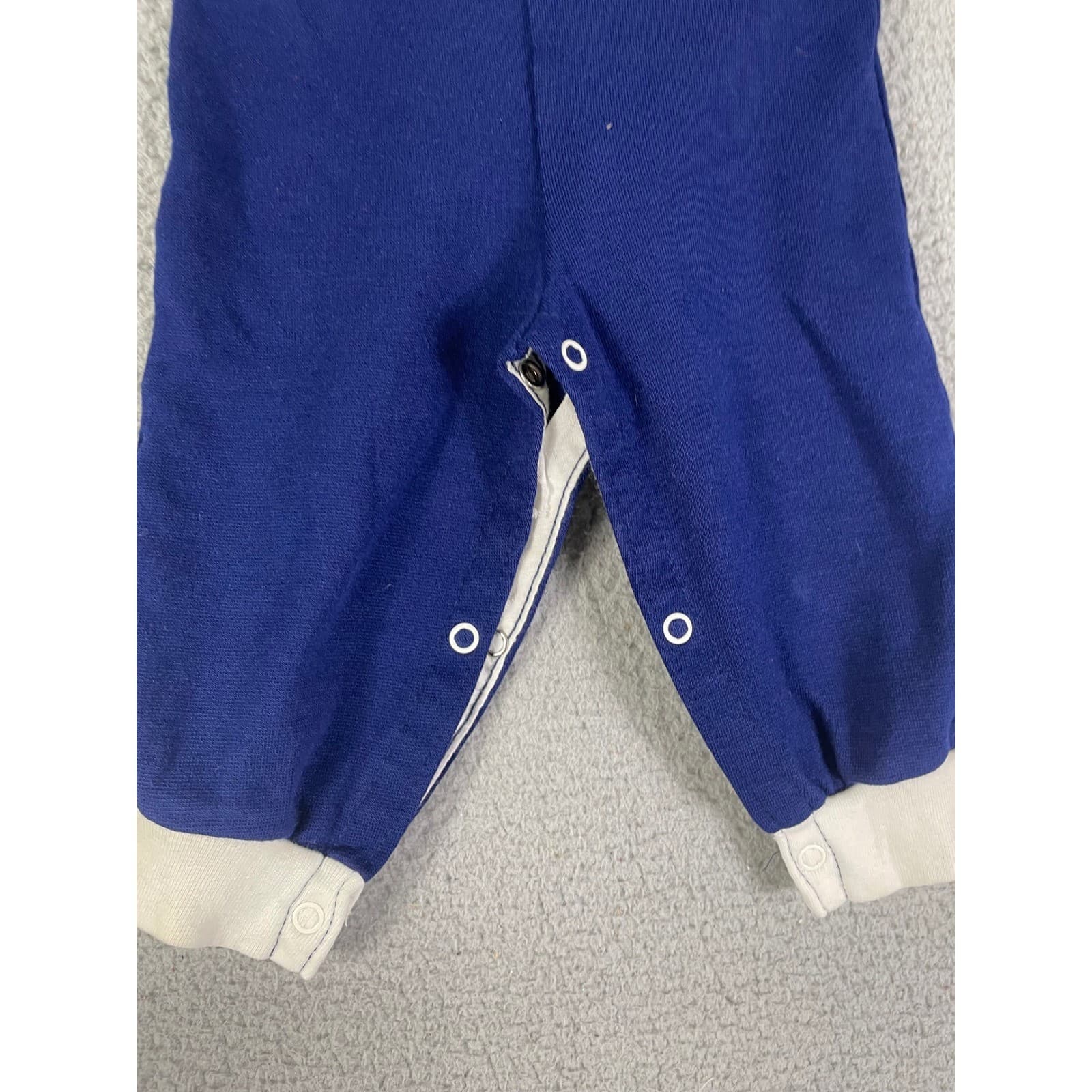 Vintage Baby Knit Romper USA Made Bear Overall Style One Piece 18 Months - Thumbnail 9