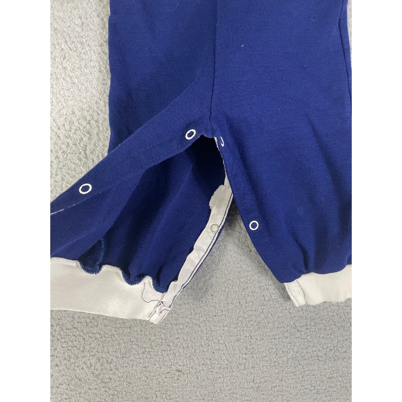 Vintage Baby Knit Romper USA Made Bear Overall Style One Piece 18 Months - Thumbnail 11