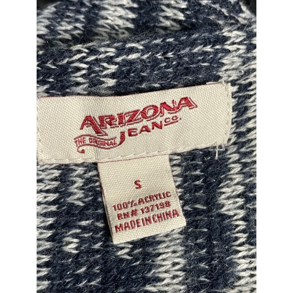 Arizona Jean Co Womens Southwestern Fringe Cardigan Sweater Small Gray Aztec - Thumbnail 4