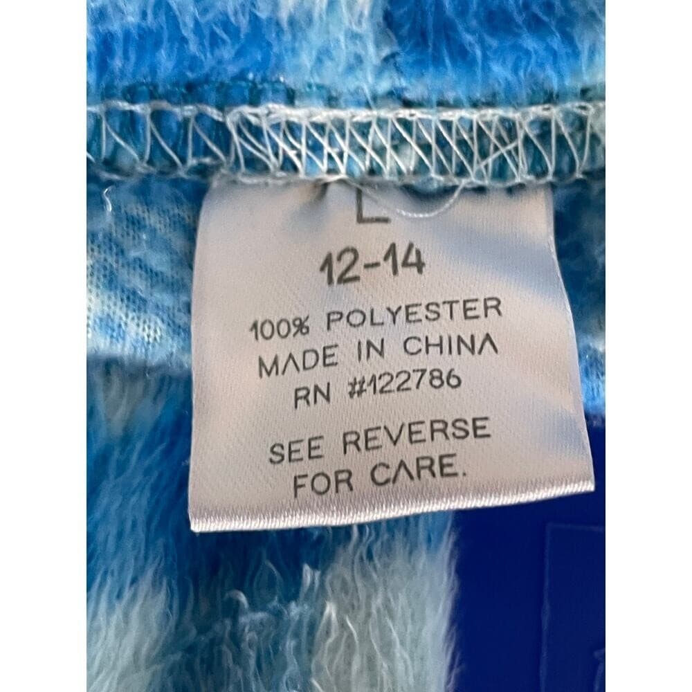 Blue White Plaid Flannel Pajama Pants L 12–14 Soft Fleece Lounge Bottoms Cozy - Thumbnail 6