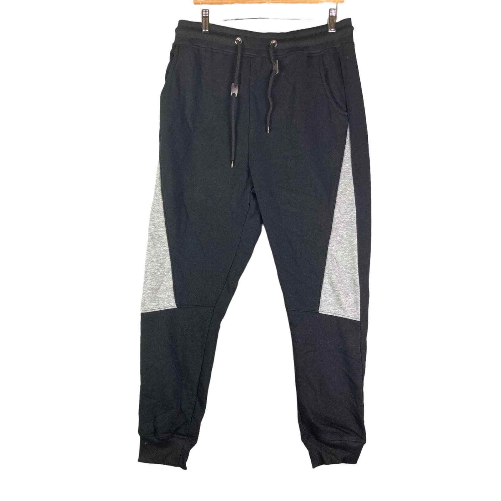 Sweatpants Mens New Fleece Jogger Pants Athletic Joggers Black Galaxy Size Large - Thumbnail 2