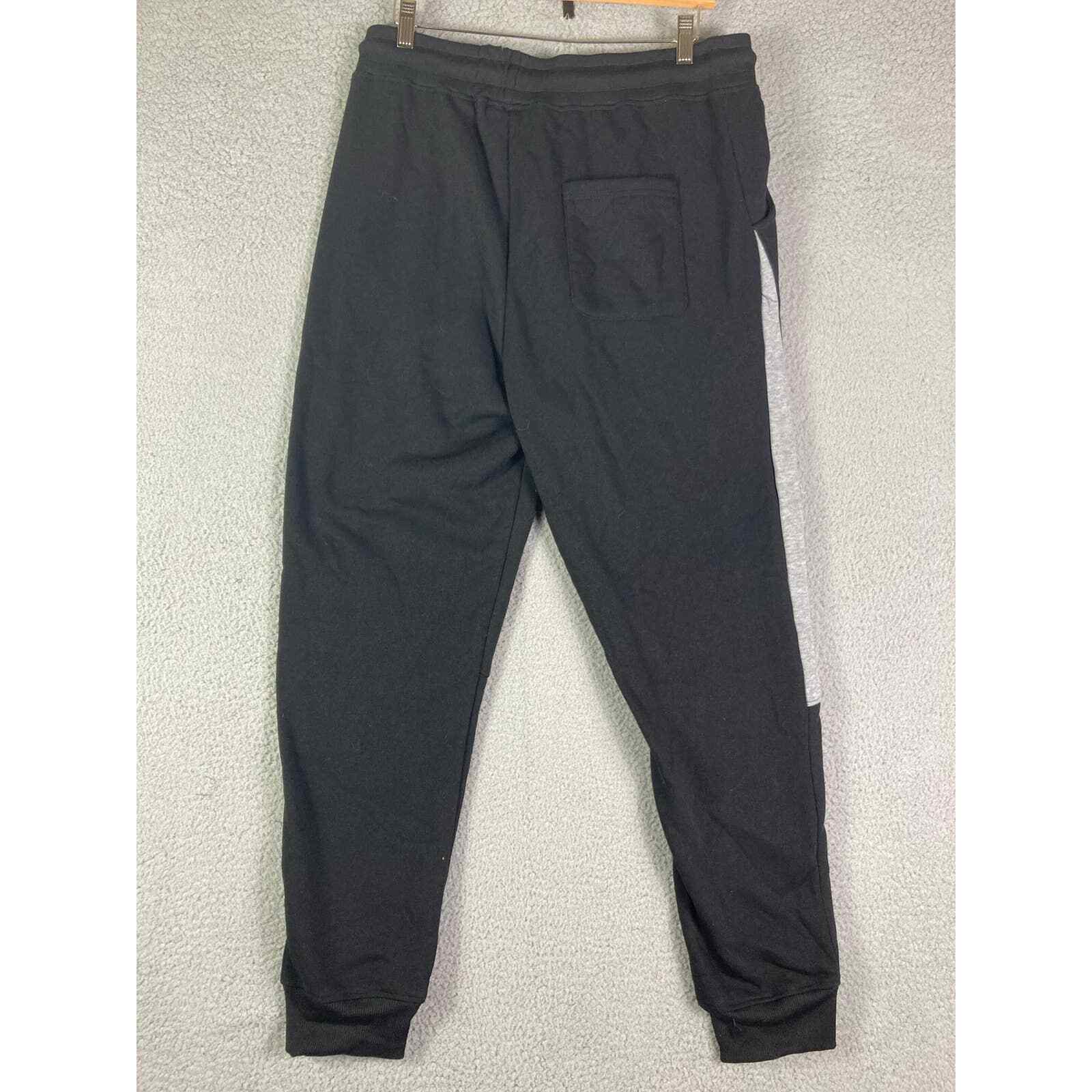 Sweatpants Mens New Fleece Jogger Pants Athletic Joggers Black Galaxy Size Large - Thumbnail 6