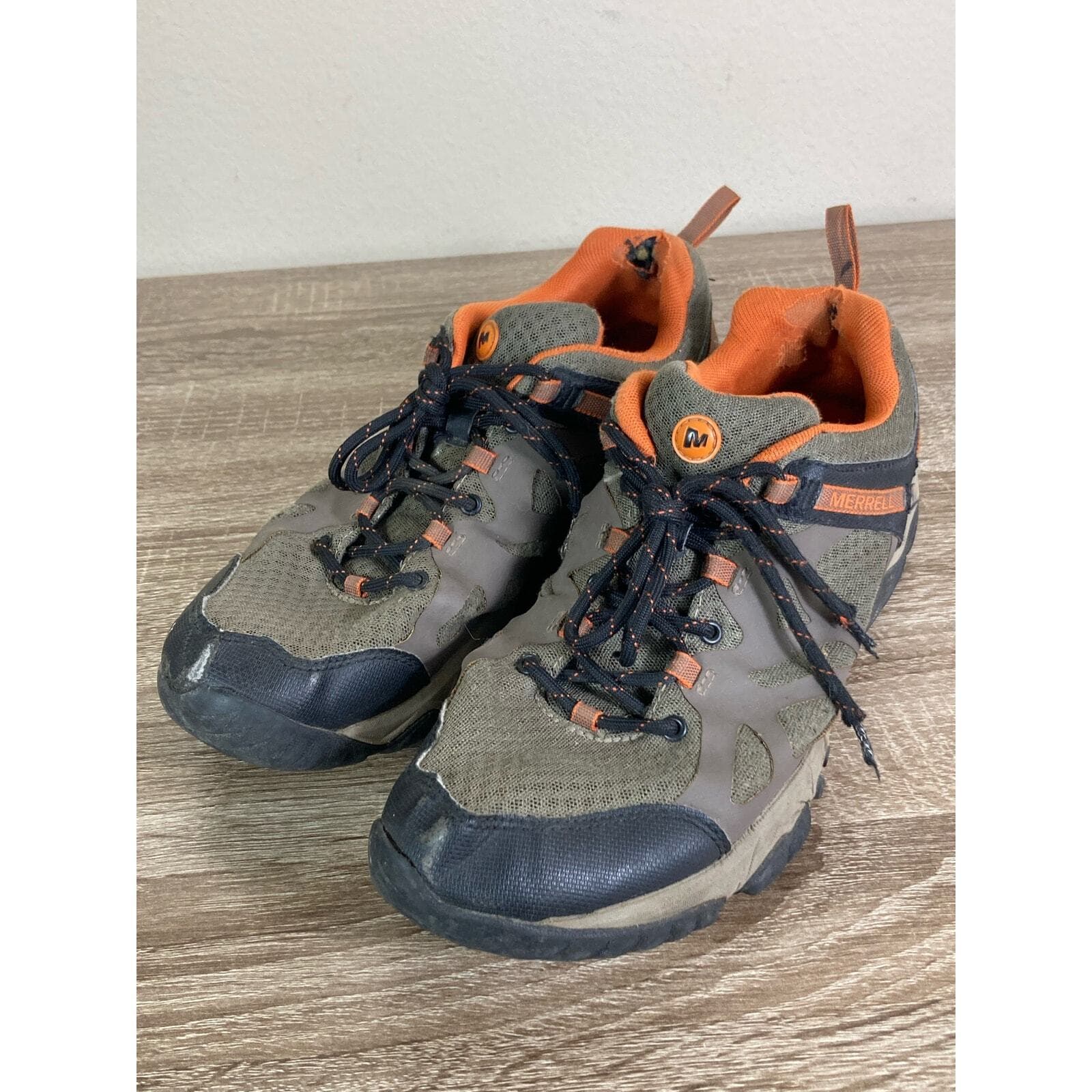 Merrell Hiking Shoes Boulder Burnt Orange Mens Size 10.5 Brown Running Outdoors - Thumbnail 6