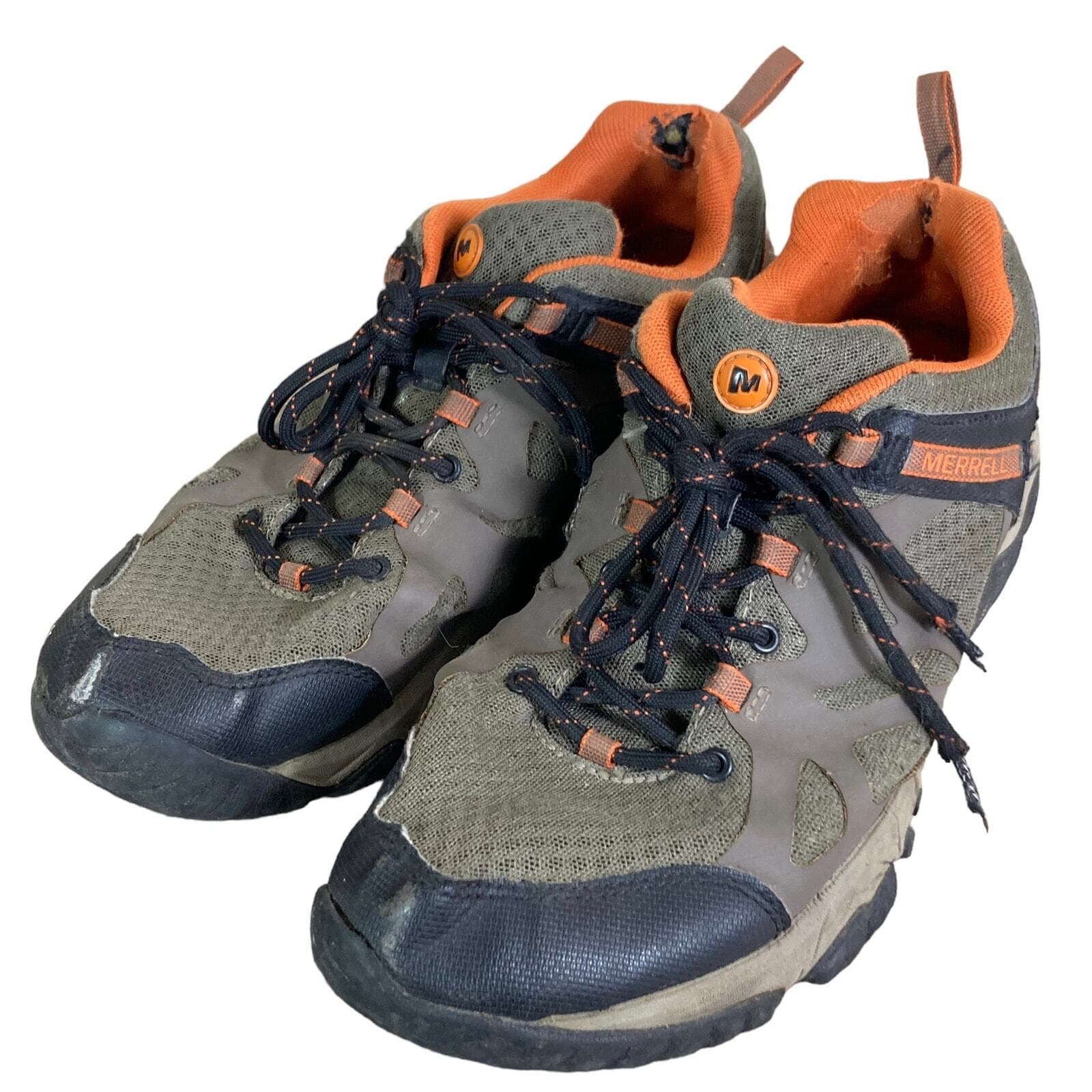 Merrell Hiking Shoes Boulder Burnt Orange Mens Size 10.5 Brown Running Outdoors - Thumbnail 2