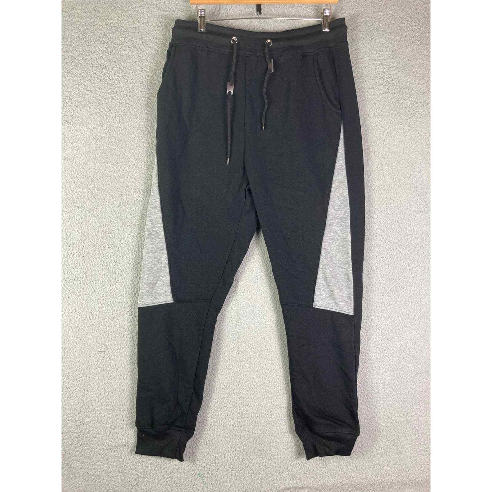 Sweatpants Mens New Fleece Jogger Pants Athletic Joggers Black Galaxy Size Large - Thumbnail 5