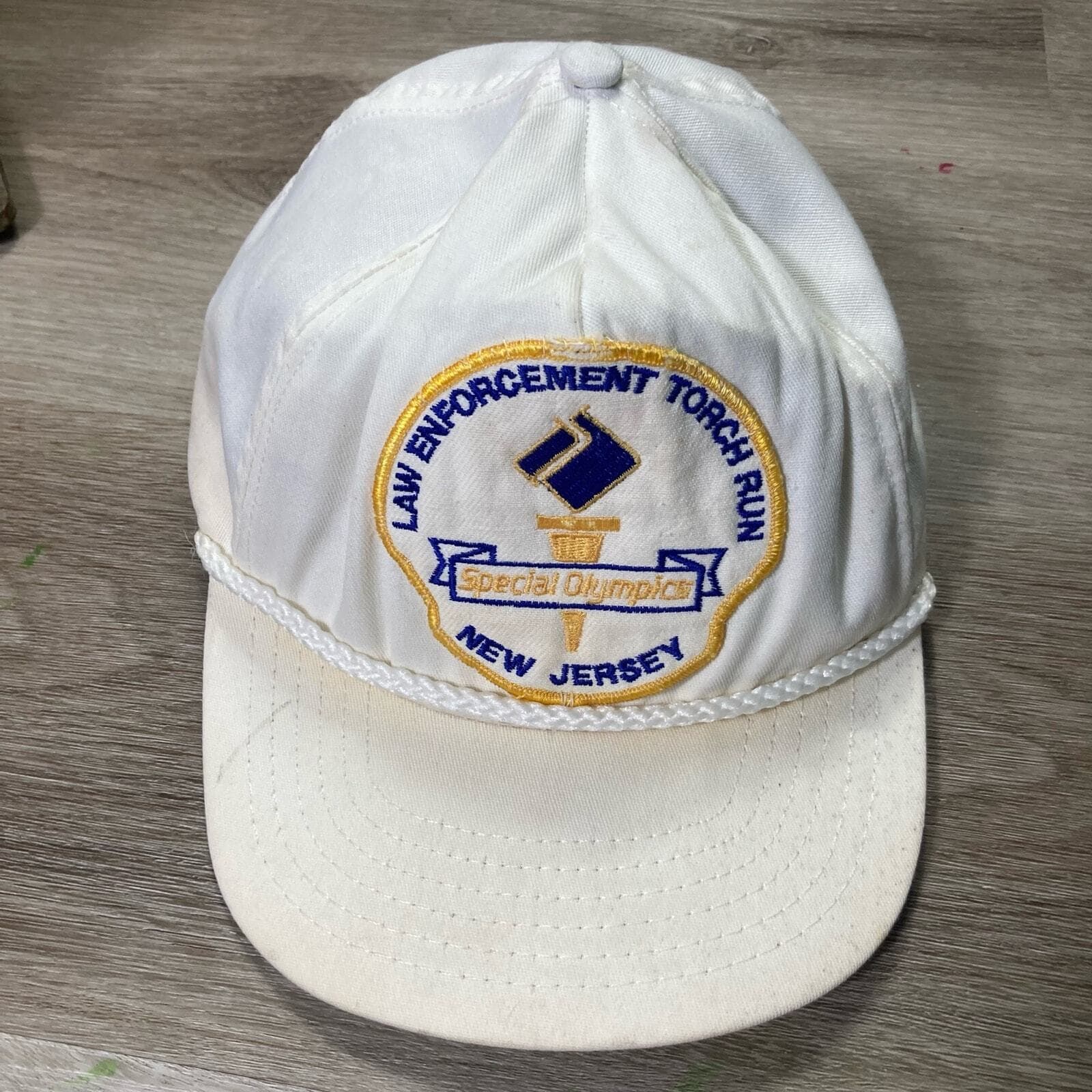 Vintage Law Enforcement Torch Run Special Olympics Trucker Hat New Jersey Rope - Thumbnail 2