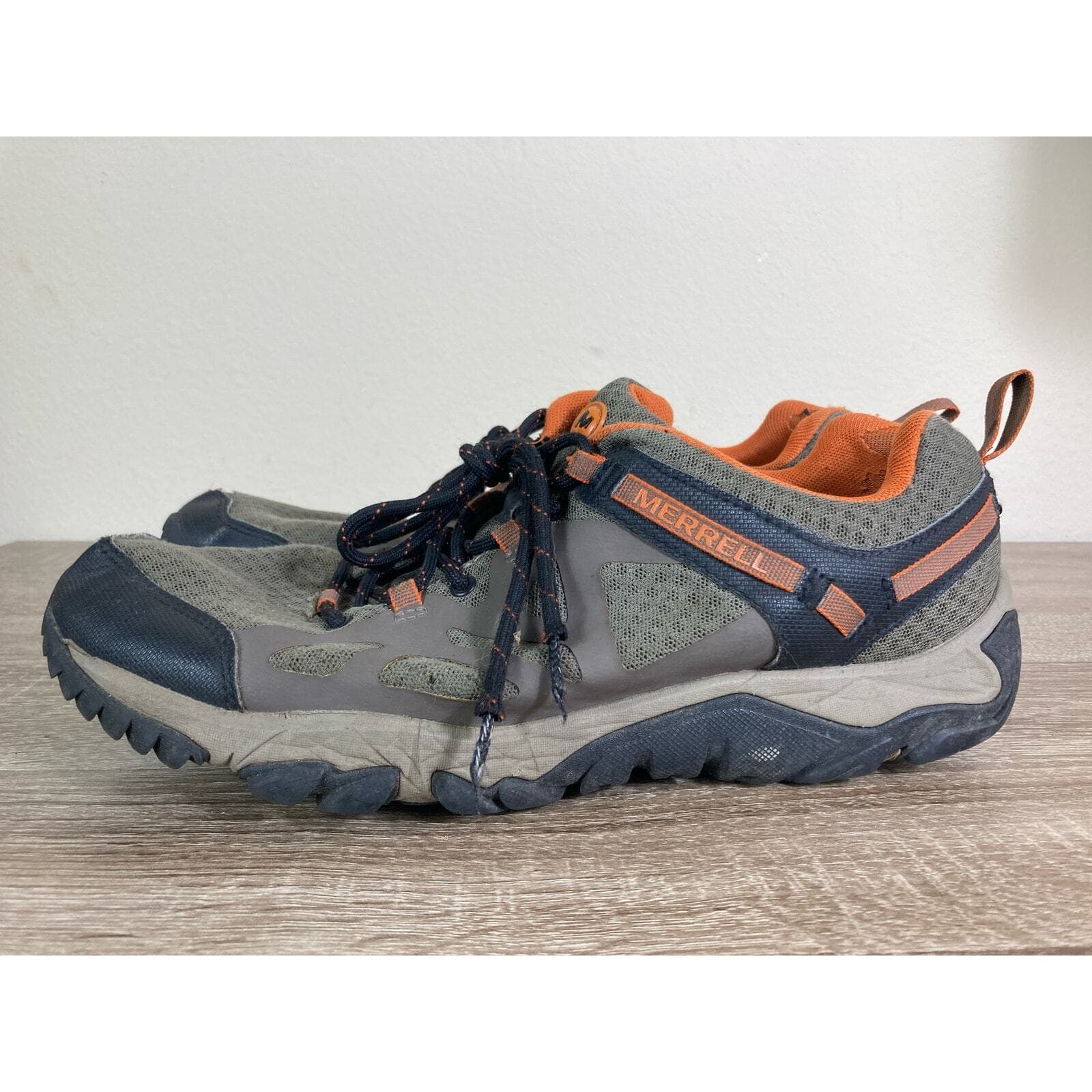 Merrell Hiking Shoes Boulder Burnt Orange Mens Size 10.5 Brown Running Outdoors - Thumbnail 10
