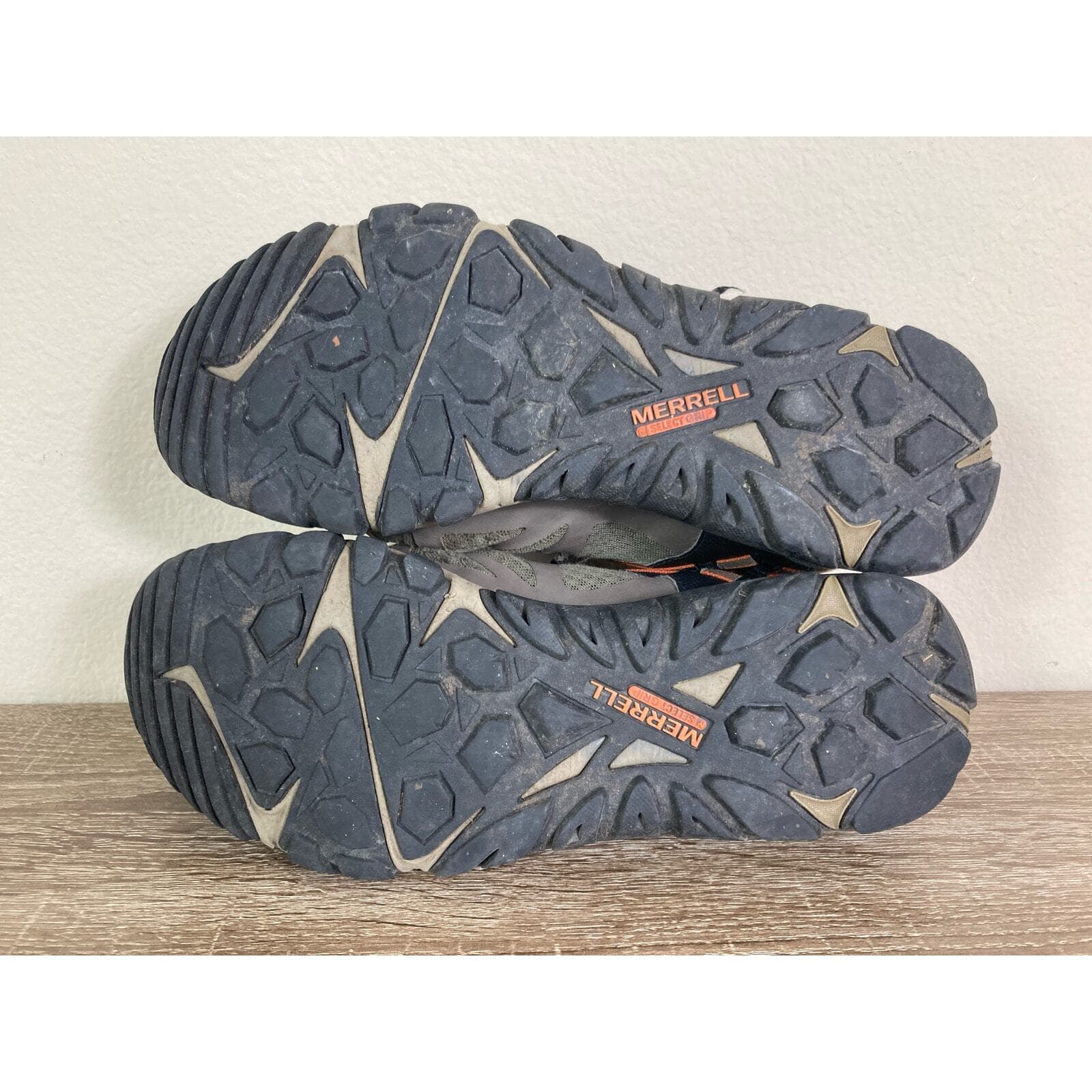 Merrell Hiking Shoes Boulder Burnt Orange Mens Size 10.5 Brown Running Outdoors - Thumbnail 9