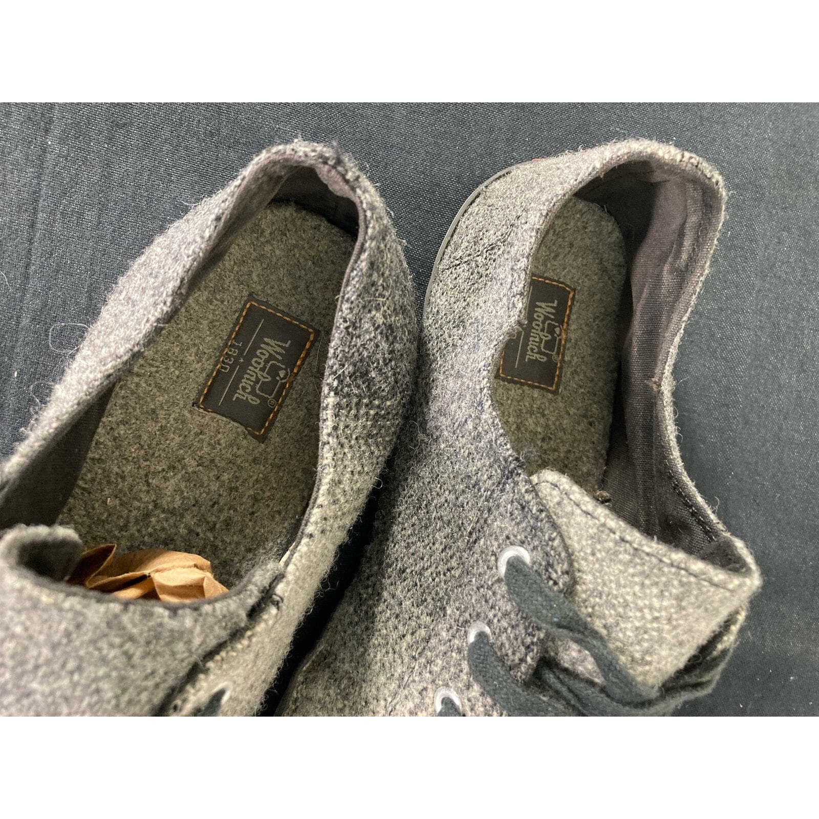 Woolrich Mens Low Top Sneakers Size 11 Gray Tweed Woolen Woven Lace Up Shoes M11 - Thumbnail 7