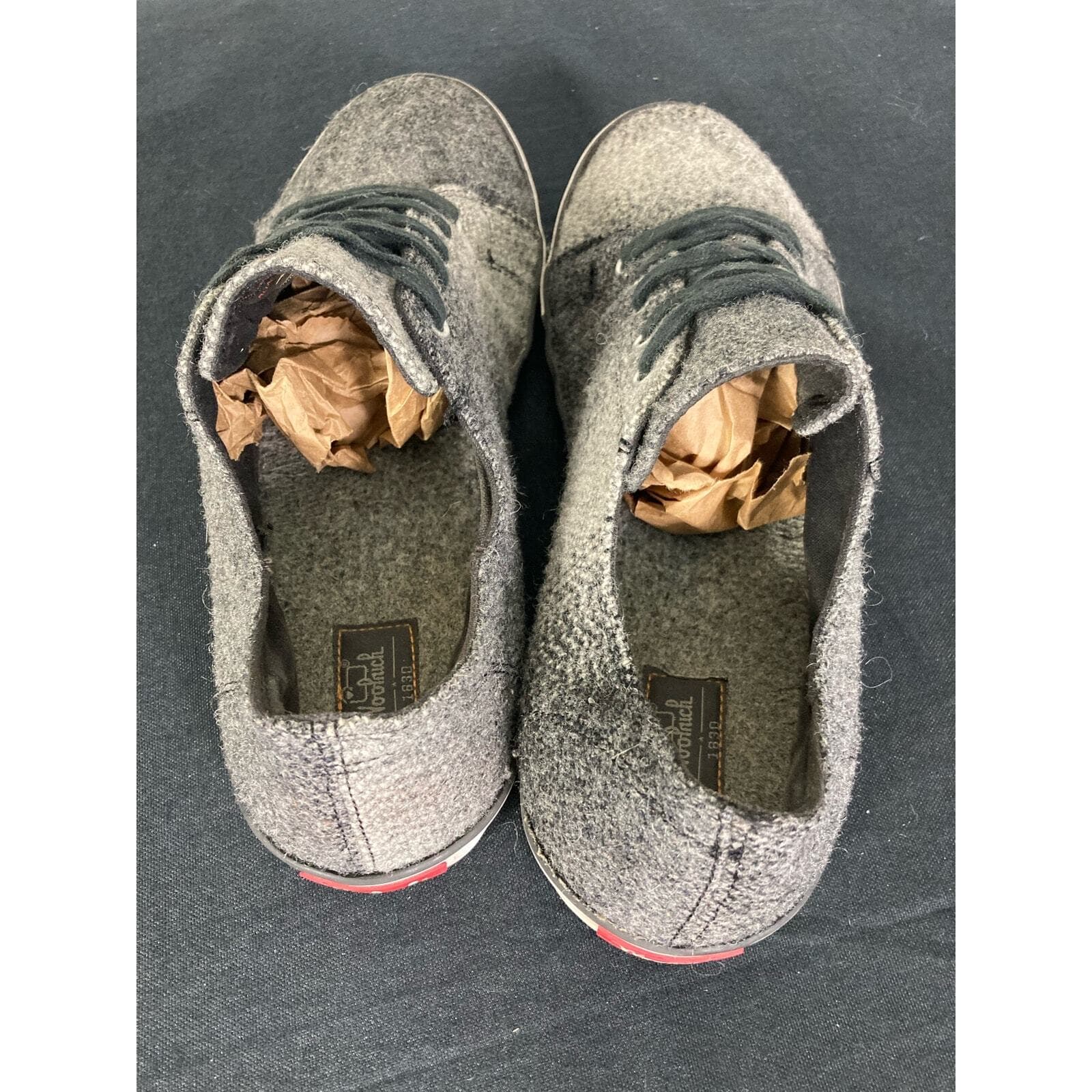 Woolrich Mens Low Top Sneakers Size 11 Gray Tweed Woolen Woven Lace Up Shoes M11 - Thumbnail 9