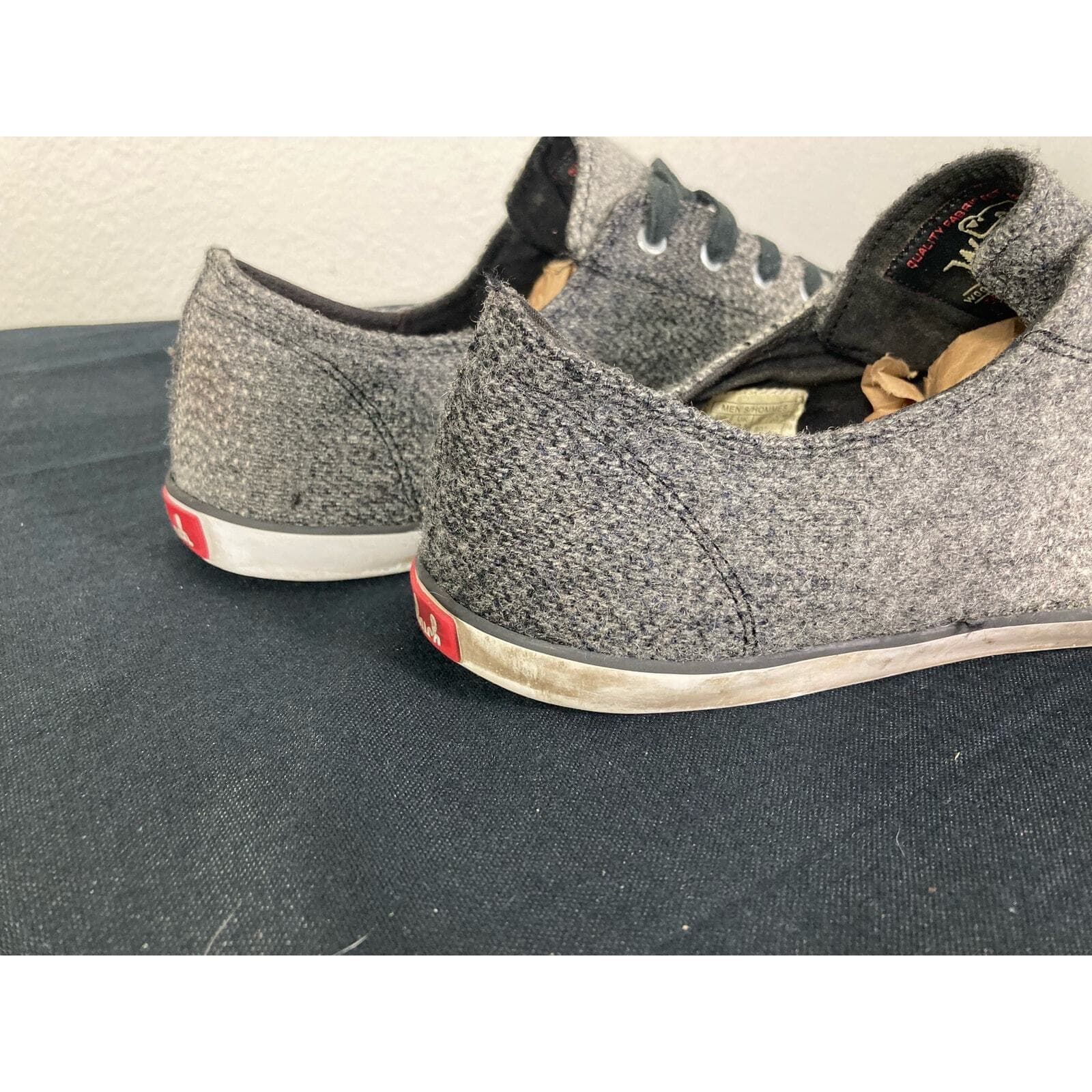 Woolrich Mens Low Top Sneakers Size 11 Gray Tweed Woolen Woven Lace Up Shoes M11 - Thumbnail 6
