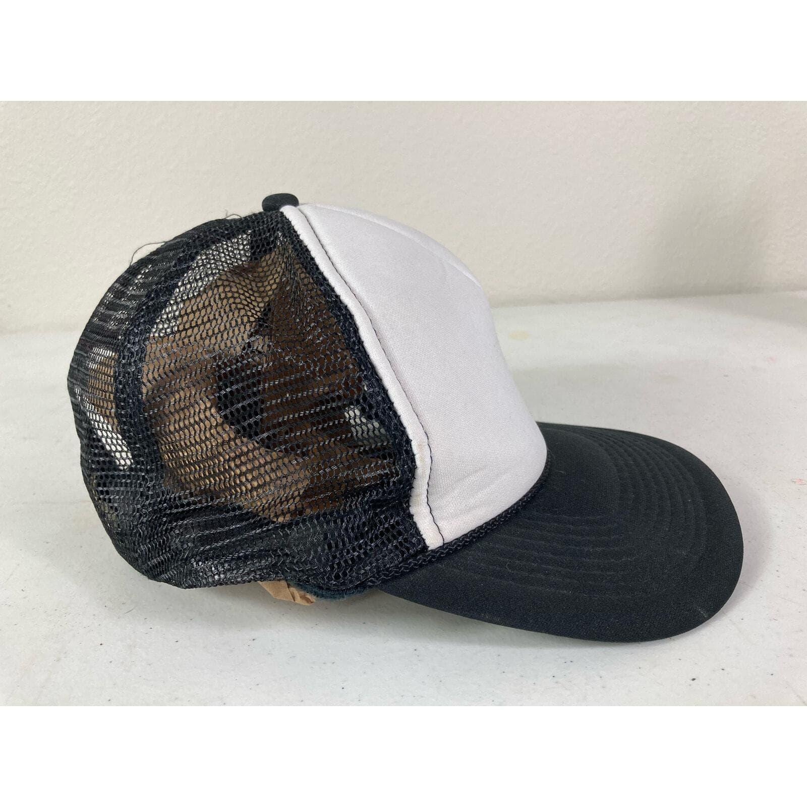 Vintage Otto USBlanks Trucker Hat Snapback Mesh Cap Black White Made in USA 90s - Thumbnail 10