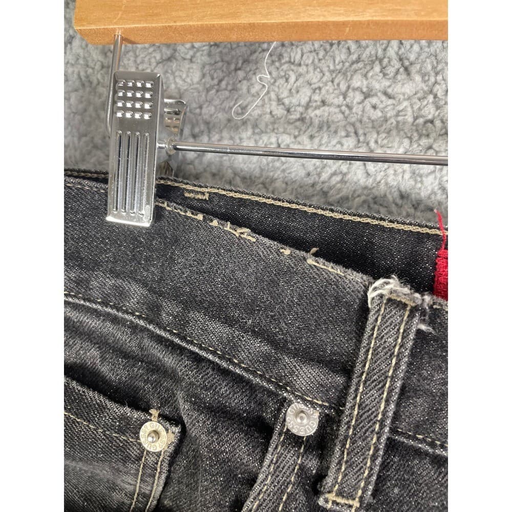 Vintage Guess Jeans Mens 40 Black Charcoal Relaxed Baggy Wide Leg Pants Denim - Thumbnail 14