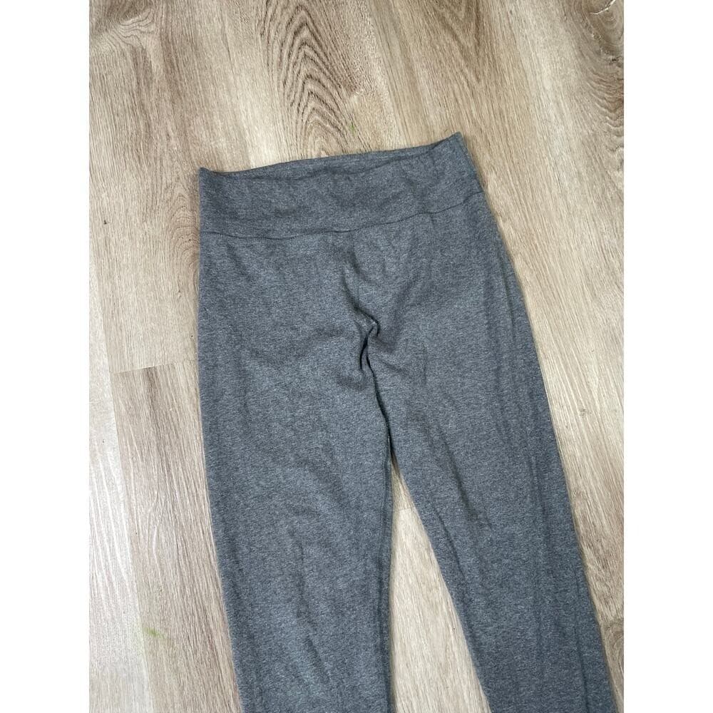 Adidas 3-Stripes Leggings Gray Cotton Blend Mid Rise Women's Medium Activewear - Thumbnail 6