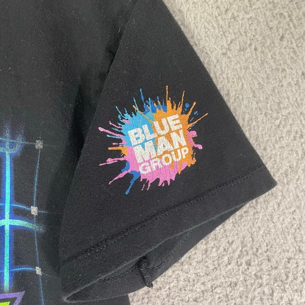 Blue Man Group T Shirt Womens Small Universal Studios Neon Graphic Black Tee - Thumbnail 4