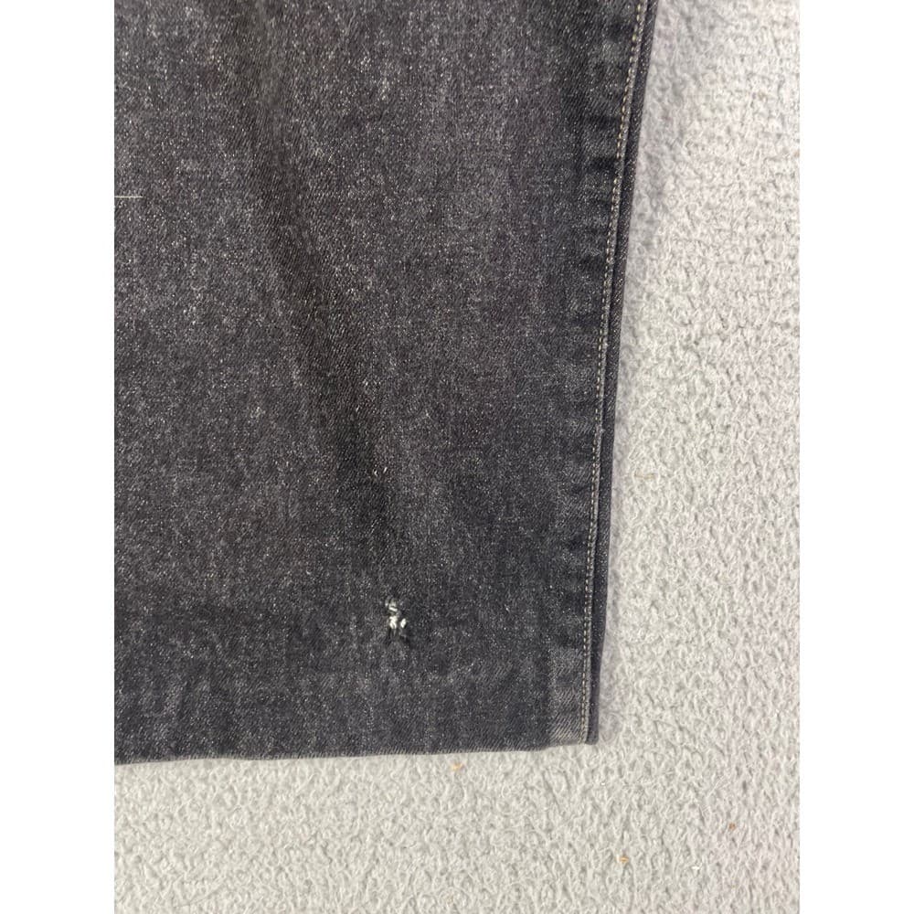 Vintage Guess Jeans Mens 40 Black Charcoal Relaxed Baggy Wide Leg Pants Denim - Thumbnail 8
