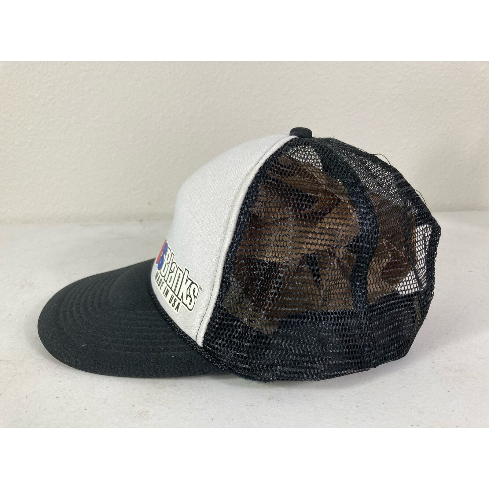 Vintage Otto USBlanks Trucker Hat Snapback Mesh Cap Black White Made in USA 90s - Thumbnail 7