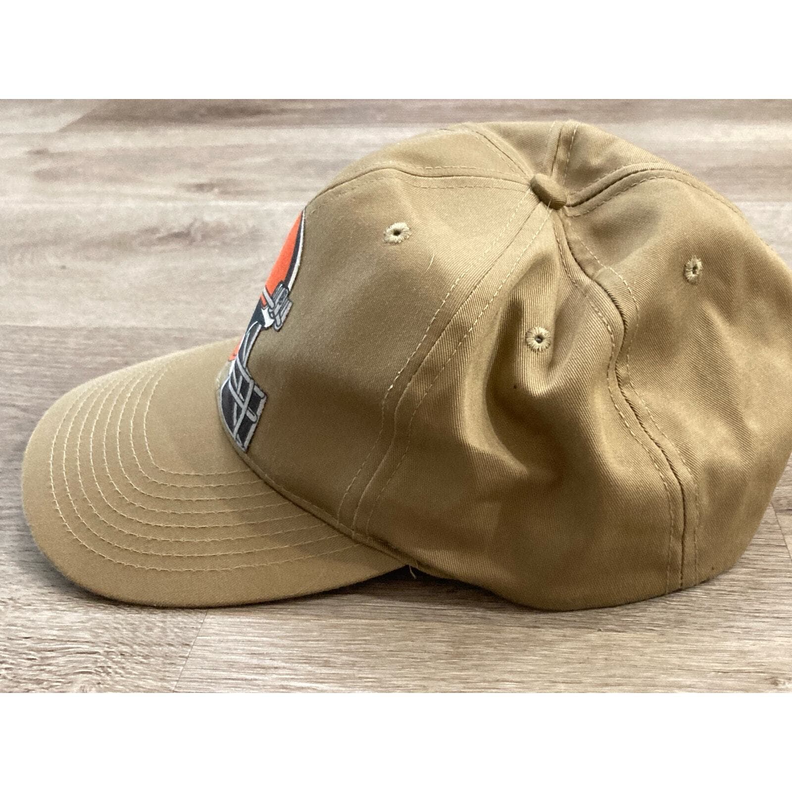 Vintage Cleveland Browns Snapback Hat Beige Flat Bill NFL Football Cap One Size - Thumbnail 8